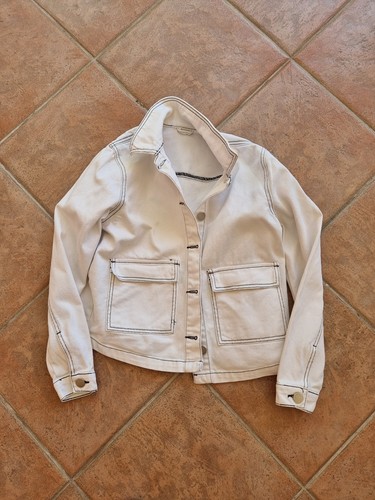 Blouson veste jean blanc - blouson,