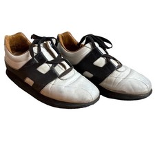 Baskets vintage HERMES FEMME DRIBBLER 38.5 Blanc Noir leather women sneakers