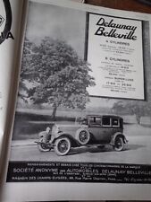 DELAUNAY BELLEVILLE 4 et 6 cyl automobile publicité papier ILLUSTRATION 1929 col