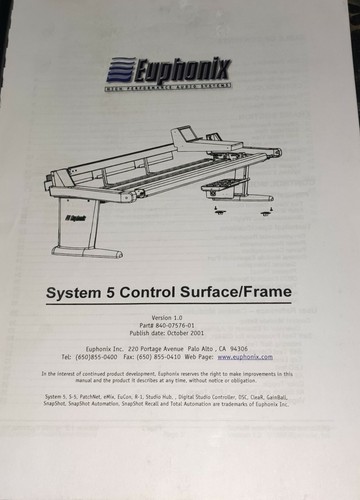 Euphonix system control - euphonix, 5