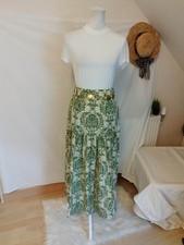 Jupe Longue Été Femme Beige Et Verte A Fleurs Style Bohème Taille M , 38 🩷