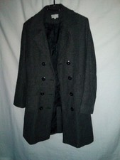 manteau long gris foncé chiné 38