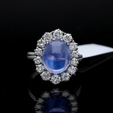 Bague diamant saphir étoilé