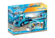 Playmobil réf 70959 neuf RARE Camion FunPark semi-remorque plateau et conteneur