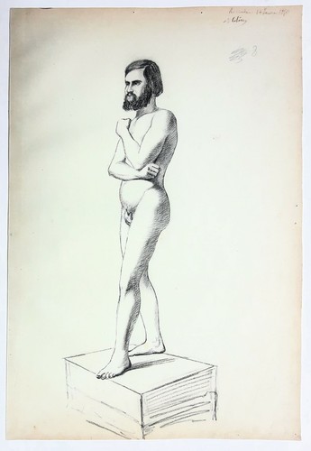 Masculin dessin à la - nu,