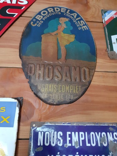 Grande plaque tole ancienne - en,