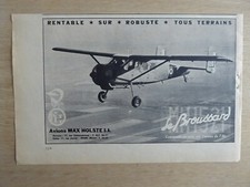 6/1955 PUB AVIONS MAX HOLSTE BROUSSARD MH 1521 AIRCRAFT ORIGINAL FRENCH AD