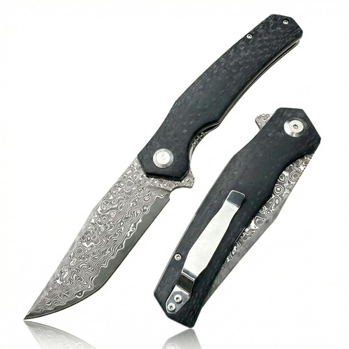 Damascus steel folding - folding, pocket