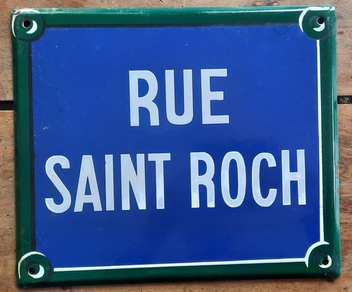 Ancienne plaque émaillée rue - plaque,