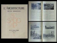 L'ARCHITECTURE 1936 ECOLE SURESNES, Jean Prouvé, BEAUDOUIN LODS, MAISONS ALFORT