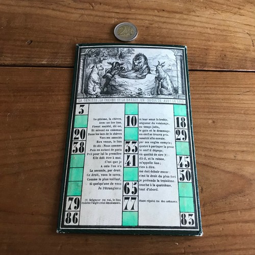 Gravure n817 carton loto - gravure, la