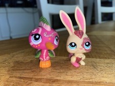 LPS Authentic Littlest Pet Shop #2340 Et 2147 Bunny Paillettes