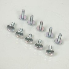 Lot 10 vis de carénage tête BTR bombée Bolt M6x1.0 longueur 20mm pour moto Neuf