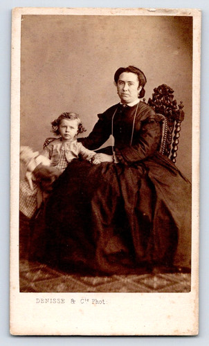 Cdv 1865 mère fille à - cdv, &