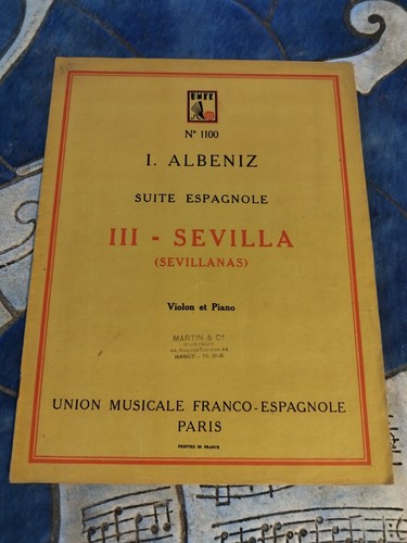 Partition ancienne albeniz - ancienne,