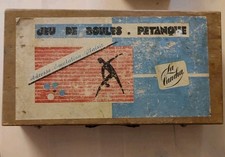 Jeu de boules de pétanque la cancha en bois jouet ancien