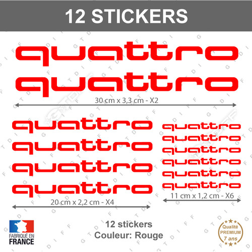 Stickers quattro rouge - 12,