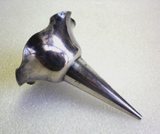 Rare Vase Soliflore de Voiture en métal argenté ,pique fleurs