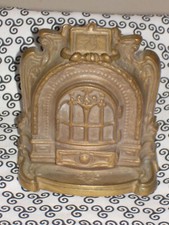 ancien encrier en bronze en forme de poêle Godin ou autre 