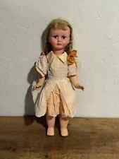 Vintage Poupée 42 cm Poupon robe saumon yeux dormeurs ancien 1950 celluloïd ?