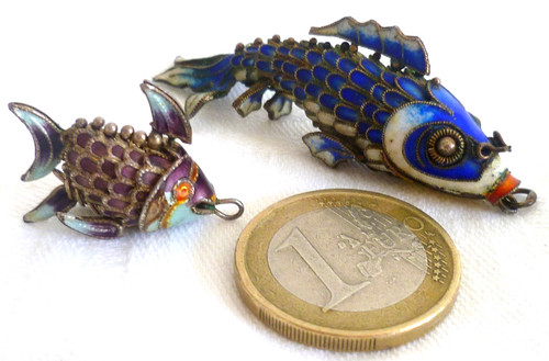Anciens pendentifs poissons - pendentifs,