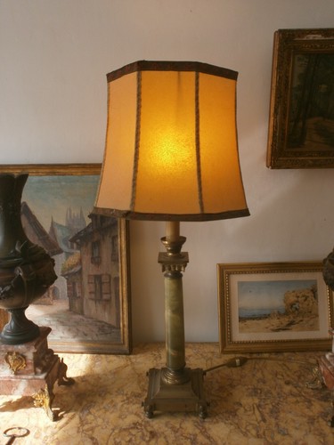 Lampe bronze onyx - bronze,