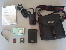 Nikon Coolpix S220 Green + bag + battery + sd 2G + charger + big bag + do