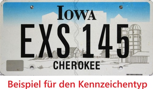 Plaque immatriculation iowa - plaque, d'immatriculation