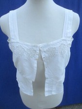 Chemisier N°35 caraco top bretelles dentelle broderie ancien   accidents
