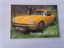 1971 Brochure TRIUMPH GT6 Mk3 : catalogue de 8 pages en français