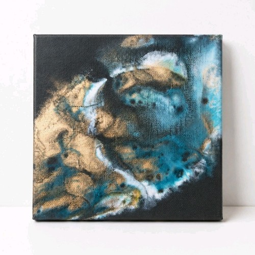Tableau art abstrait bleu - ,