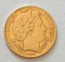 Pièce collection 10 Francs Or 1851, NAPOLÉON III Monnaie TTB Cérès coiffé d'épis