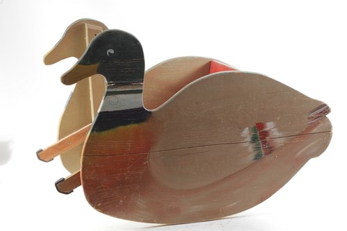 Ancien jouet bois canard - jouet,