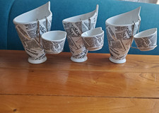 cornet frites céramique newspaper avec la coupelle a sauce