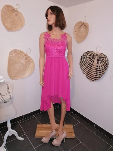 Robe fushia cérémonie en - ,