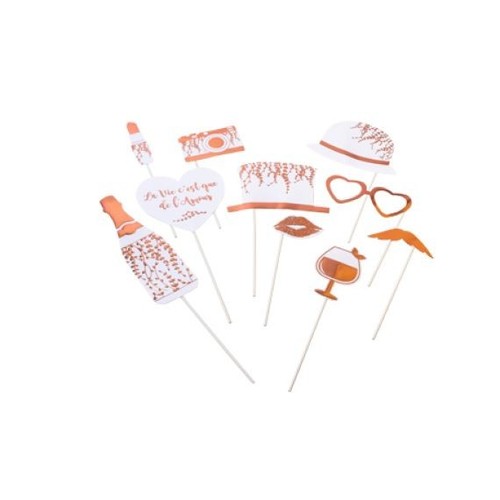 Kit photobooth vegetal rose
