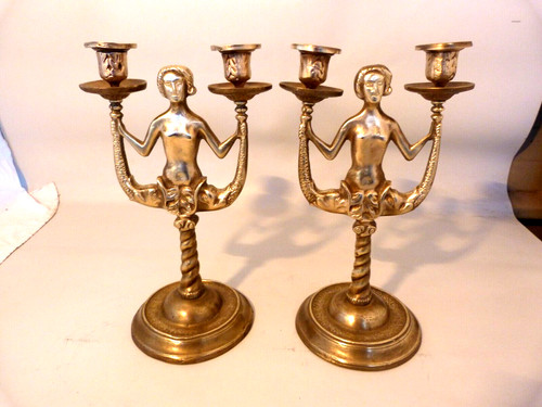 Pair bronze chandelier - pair,