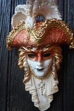 WU75066B  FIGURINE MASQUE LUXE VENITIEN  CARNAVAL DE VENISE    PIRATE LA PIRATA