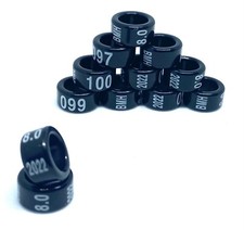 Bagues oiseaux en plastique  2022 pigeons/Canard 08mm/10mm Couleur officiel 