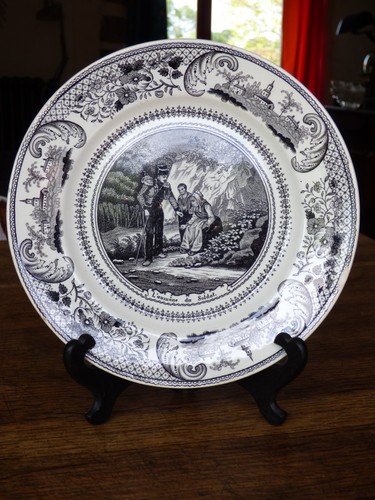 Assiette parlante gien - assiette, xixème
