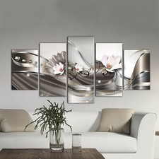 5 X Moderne Fleur Toile Peinture Mural Art-Home Décor Image Print-Decor Ensemble
