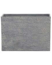 Beliani - Bac à Fleurs - Edessa - 34 x 80 x 56 cm, en Mélange de Pierre, Gris