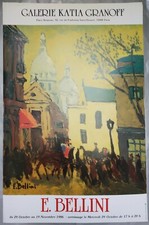 BELLINI EMMANUEL affiche originale exposition 1986