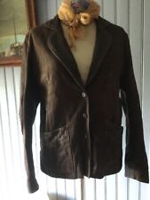 Veste  vintage cuir huile brun SERGE HERVET  ;T 42 .(TI/D/V) D