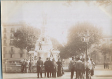 Espagne, Alicante, Vue de la Fontaine des Palmiers, Vintage print, circa 1890 Ti