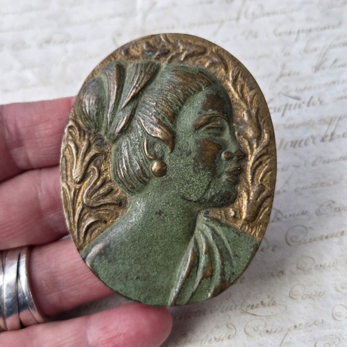 Grande broche bronze art - broche, en