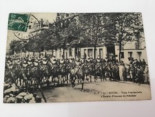 RARE CPA 76 - ROUEN VISITE PRÉSIDENTIELLE L ESCORTE D HONNEUR DU PRÉSIDENT 