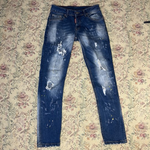 Jean dsquared2 bleu - bleu, déchiré