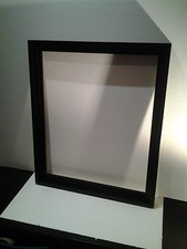 Encadrement Caisse américaine en bois ,Finition Satinée Noire  ,Format Marine