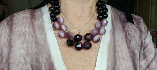 Glass necklace chocker evita - glass,